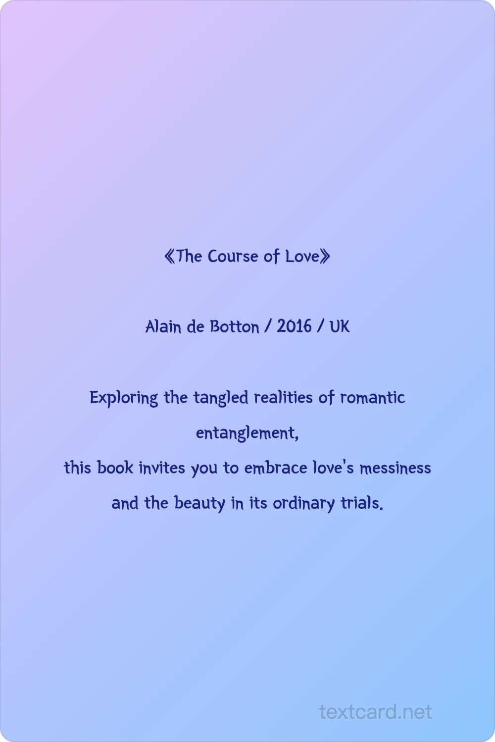 Book Card — AI text card generator preview