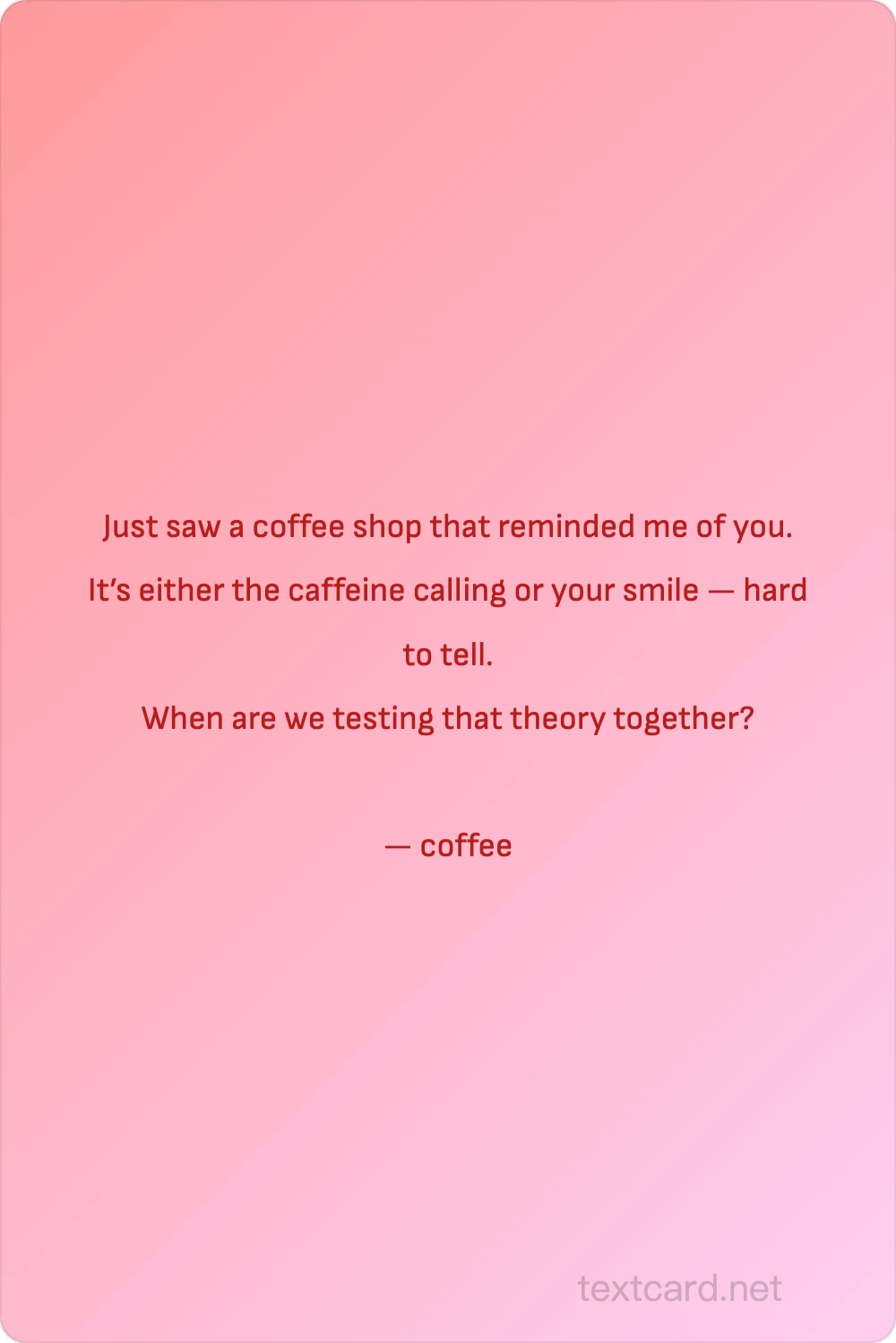 Flirty Texts — AI text card generator preview