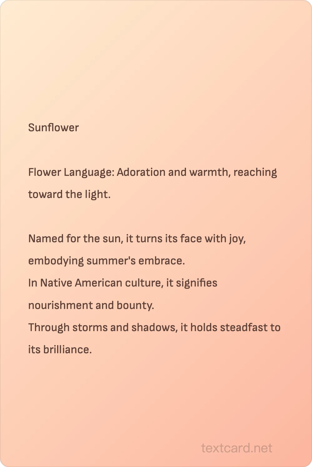 Flower Card — AI text card generator preview