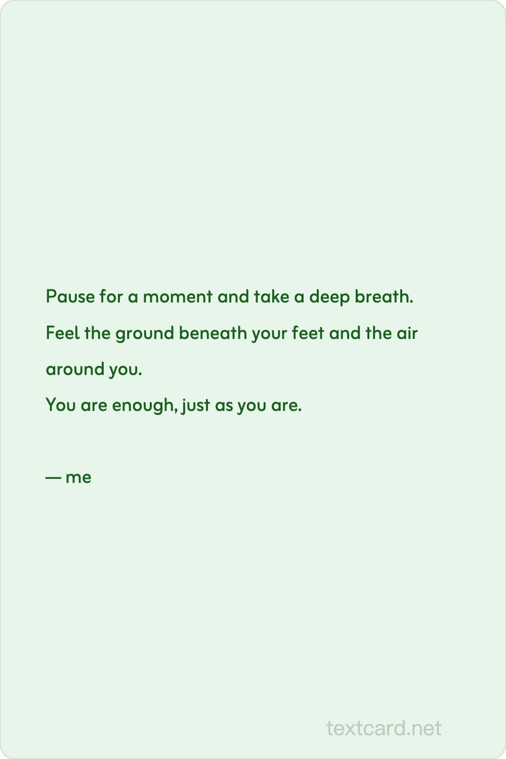 Mindful Card — AI text card generator preview